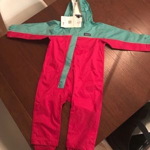 NWT Patagonia torrentshell one-piece 18-24mo